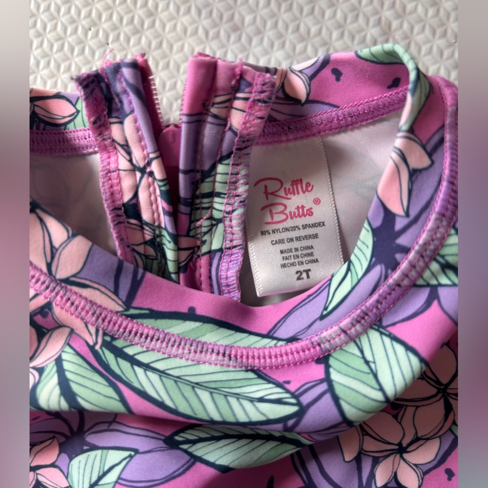 Ruffle Butts Rashguard Swimsuit - Picture 4 of 5